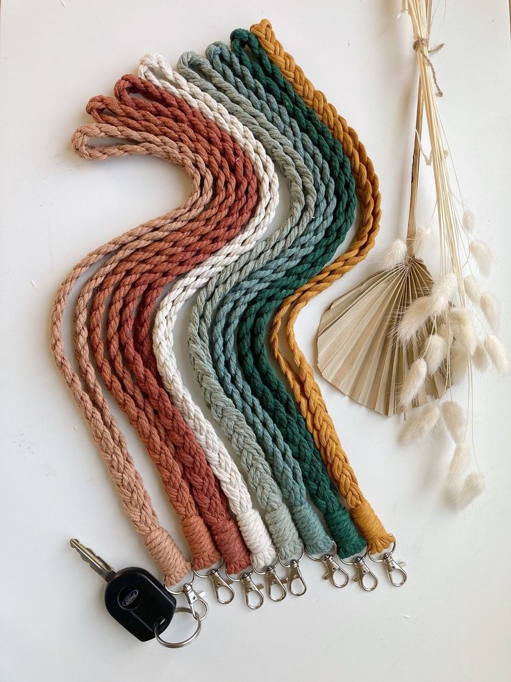 Handmade Macramé Phone Lanyard – Boho Braided Strap for Phone Case