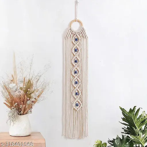 🧿 Macramé Evil Eye Wall Hanging – Boho Protection Decor