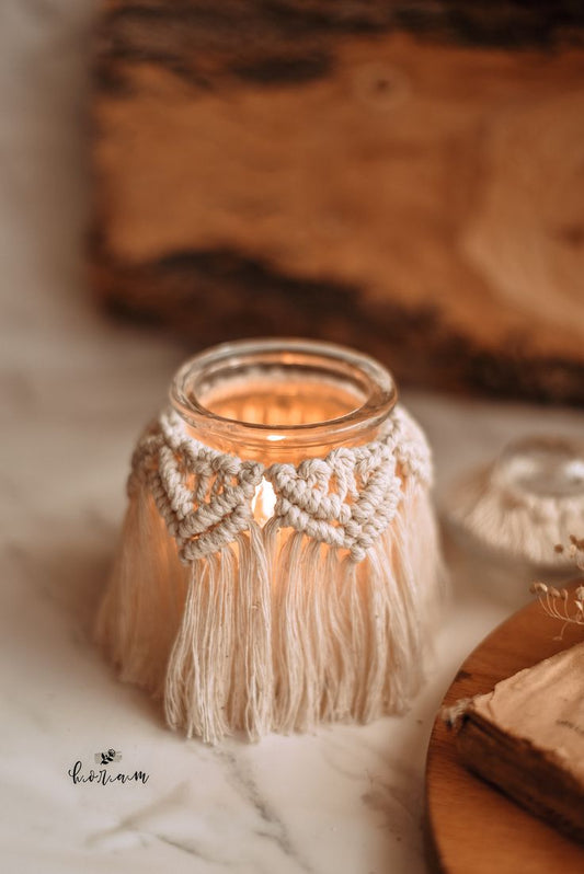 Handcrafted Macramé Candle Holder