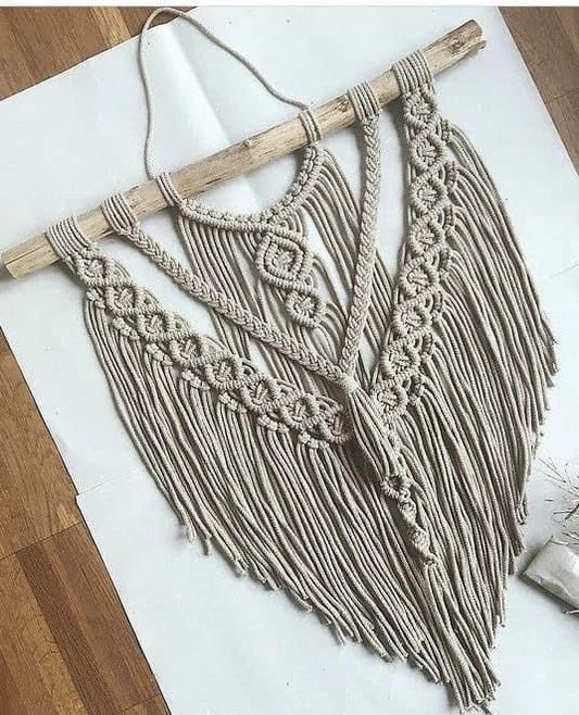 🌿 Handmade Macramé Wall Hanging – Boho Rustic Statement Piece
