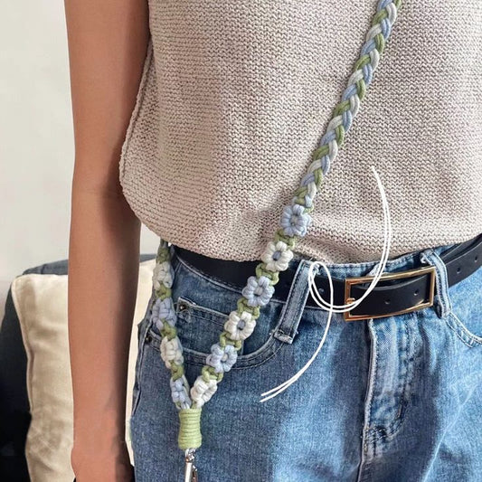 Macramé Mobile Lanyard – Hands-Free & Stylish