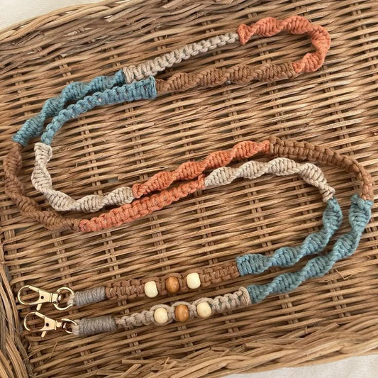 Macramé Mobile Lanyard – Hands-Free & Stylish