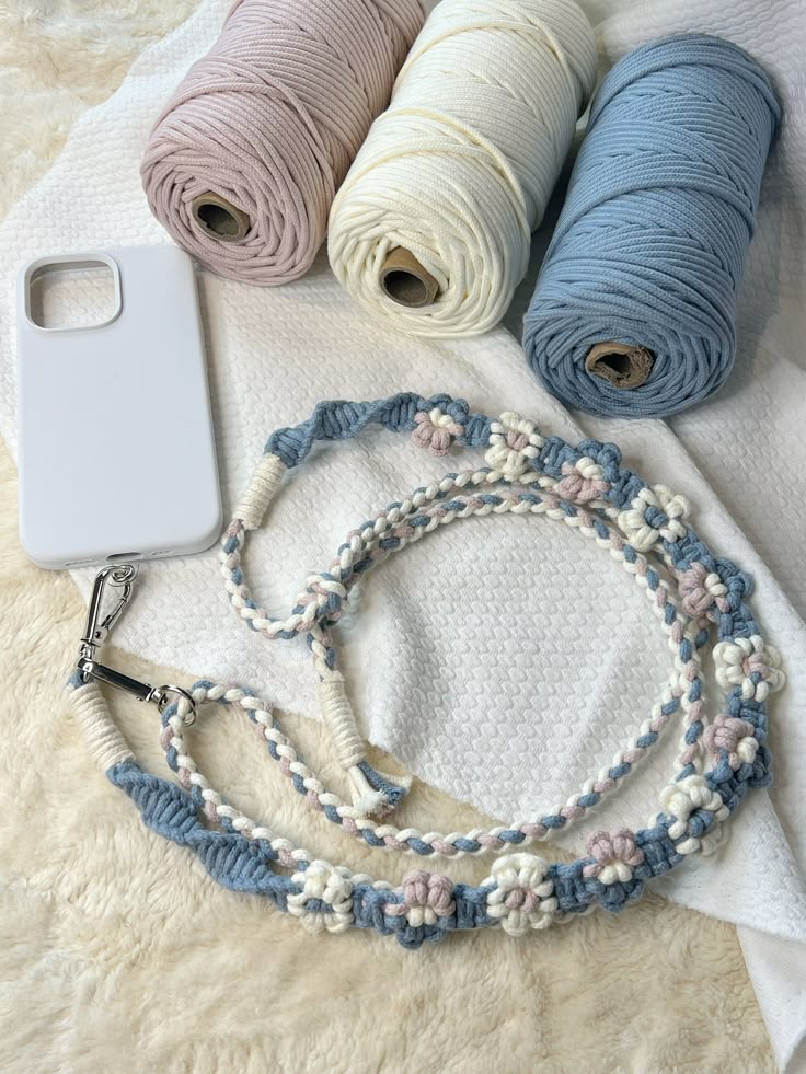 Macramé Mobile Lanyard – Hands-Free & Stylish
