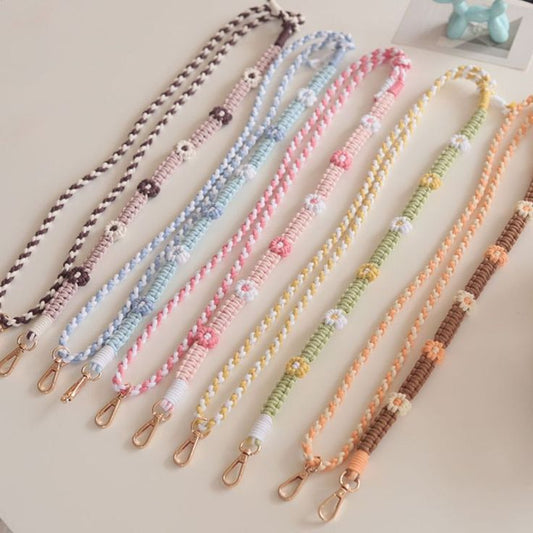 Handmade Macramé Phone Lanyard – Boho Braided Strap for Phone Case