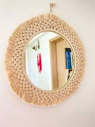 Handmade Macramé Mirror – Boho Wall Decor
