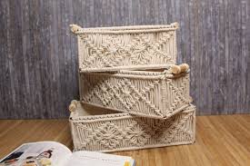 Macramé Storage Basket – Set of 3