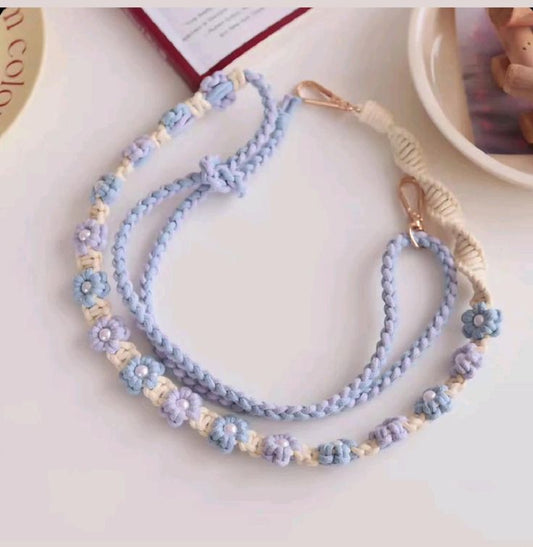 Handmade Macramé Phone Lanyard – Boho Braided Strap for Phone Case