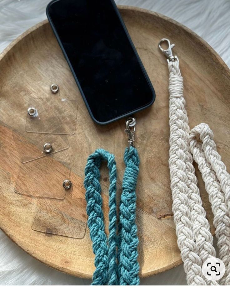 Handmade Macramé Phone Lanyard – Boho Braided Strap for Phone Case